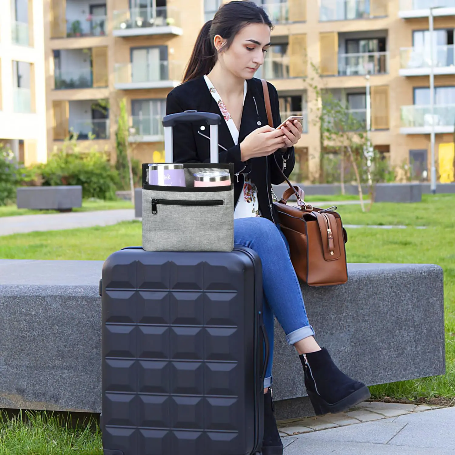 ZHCHG Luggage Travel Cup Holder Attachment